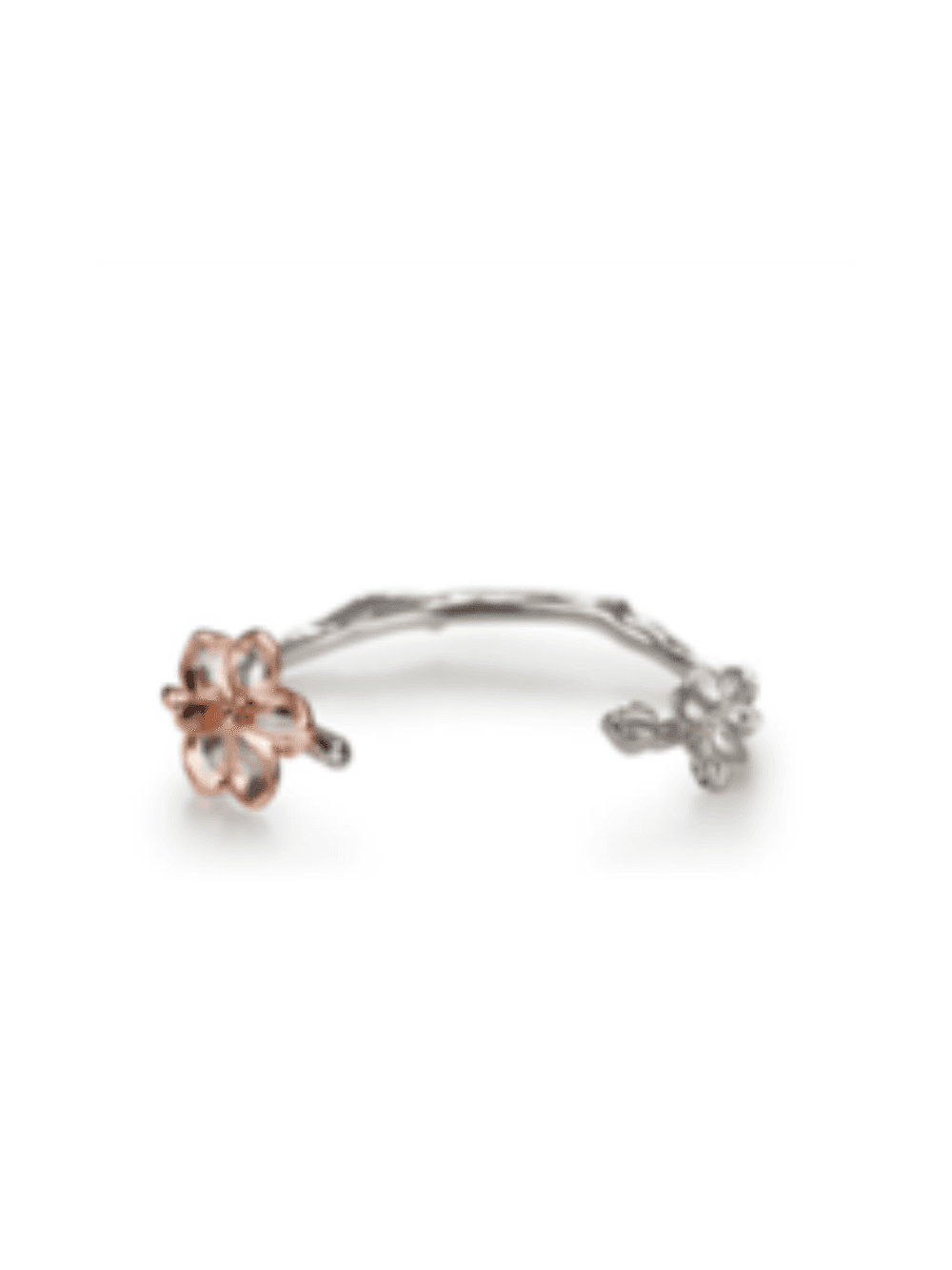 Vòng tay cành hoa lan Ascocenda mạ vàng hồng và Rhodium