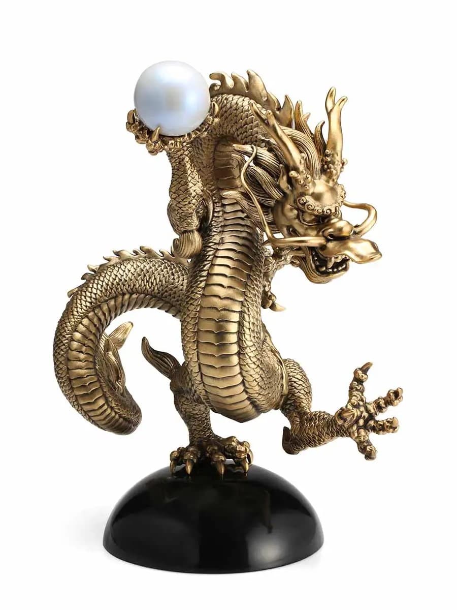Tượng Thanh Long size L mạ vàng