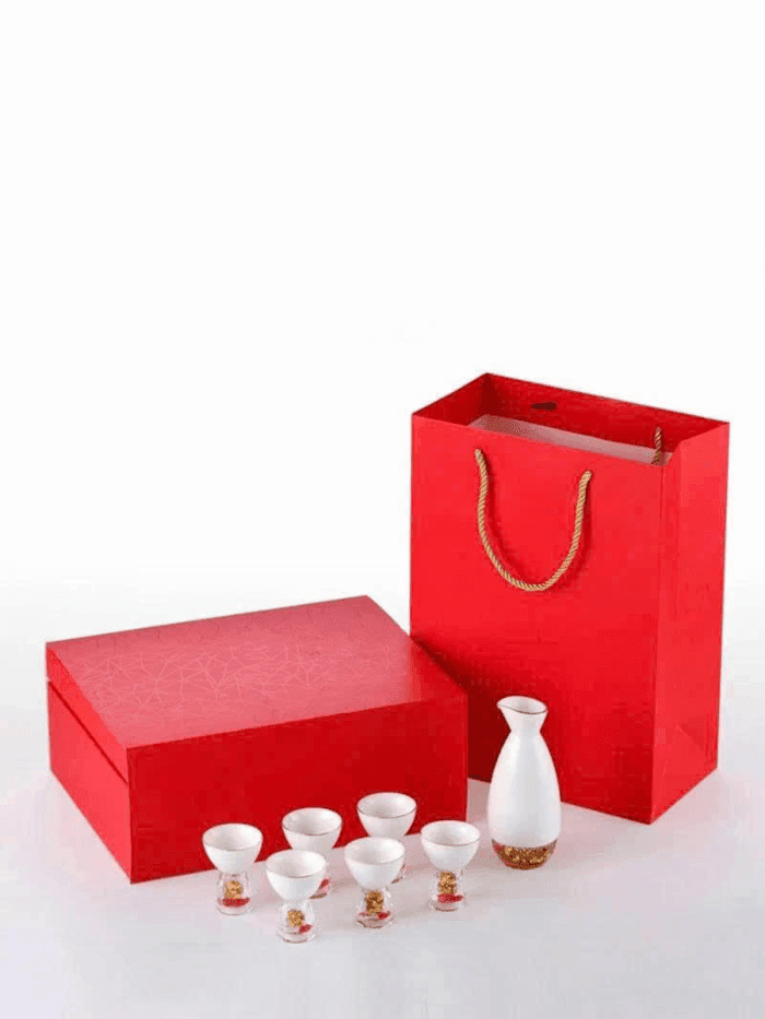 Bộ rượu sứ pha lê trắng QR707
