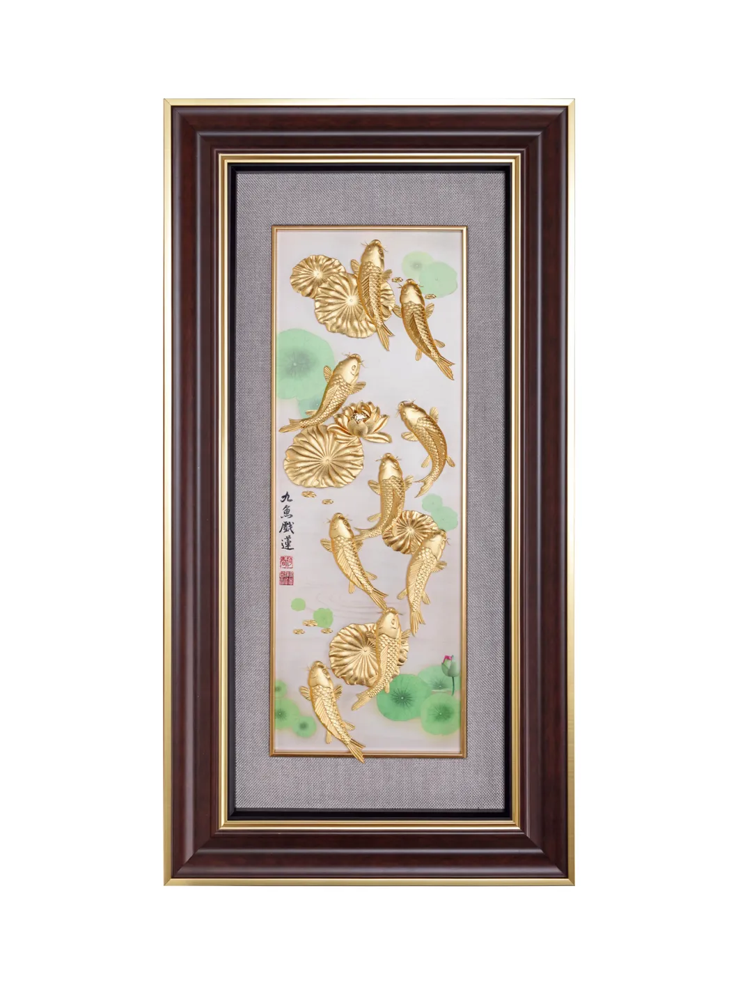 Tranh cửu ngư 42x81