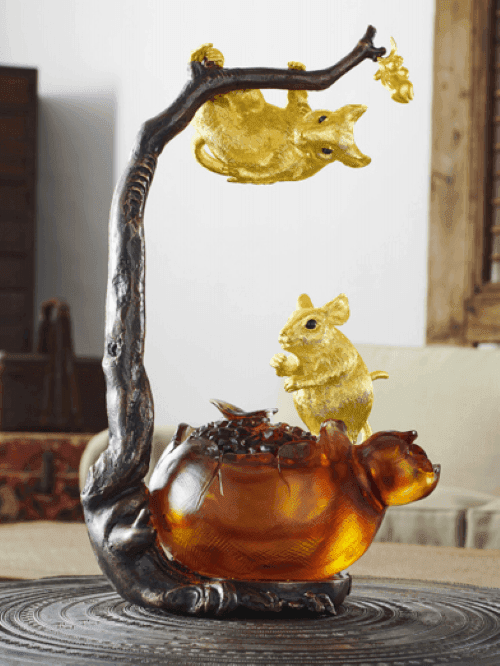 Tượng chuột tài lộc viên mãn