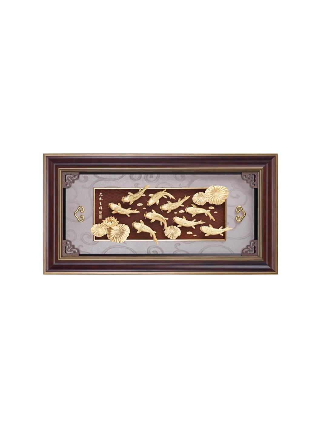 Tranh cửu ngư liên hoa 42x81
