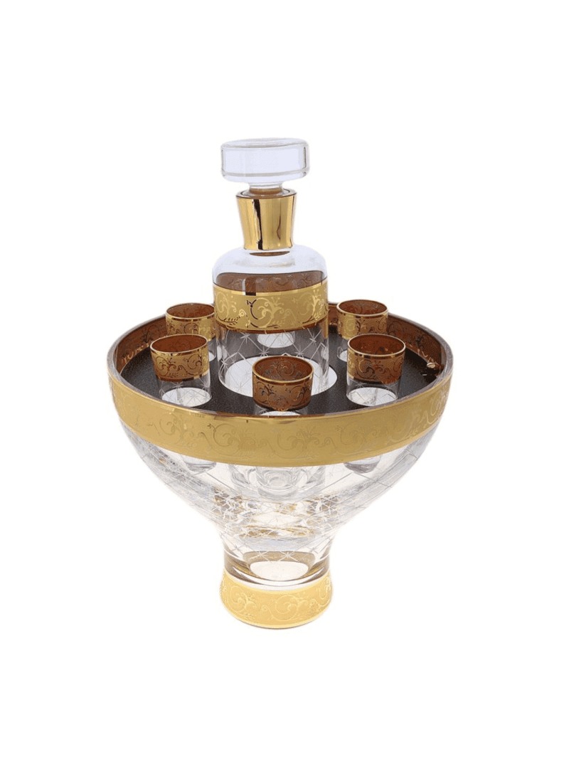Bộ ly rượu khảm vàng Credan Royal Trophy HTB