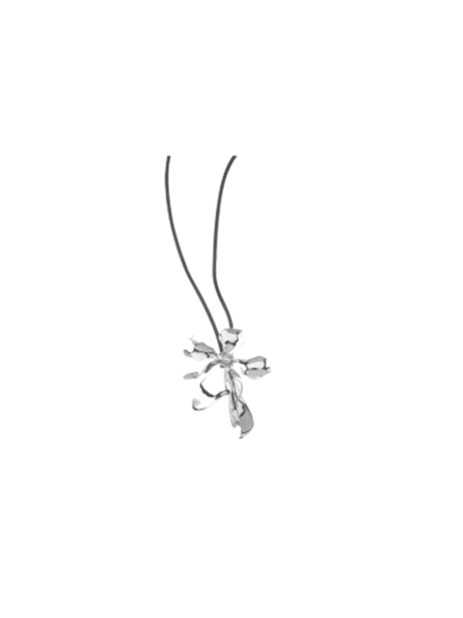 Dây chuyền hoa lan vanda BLM mạ rhodium
