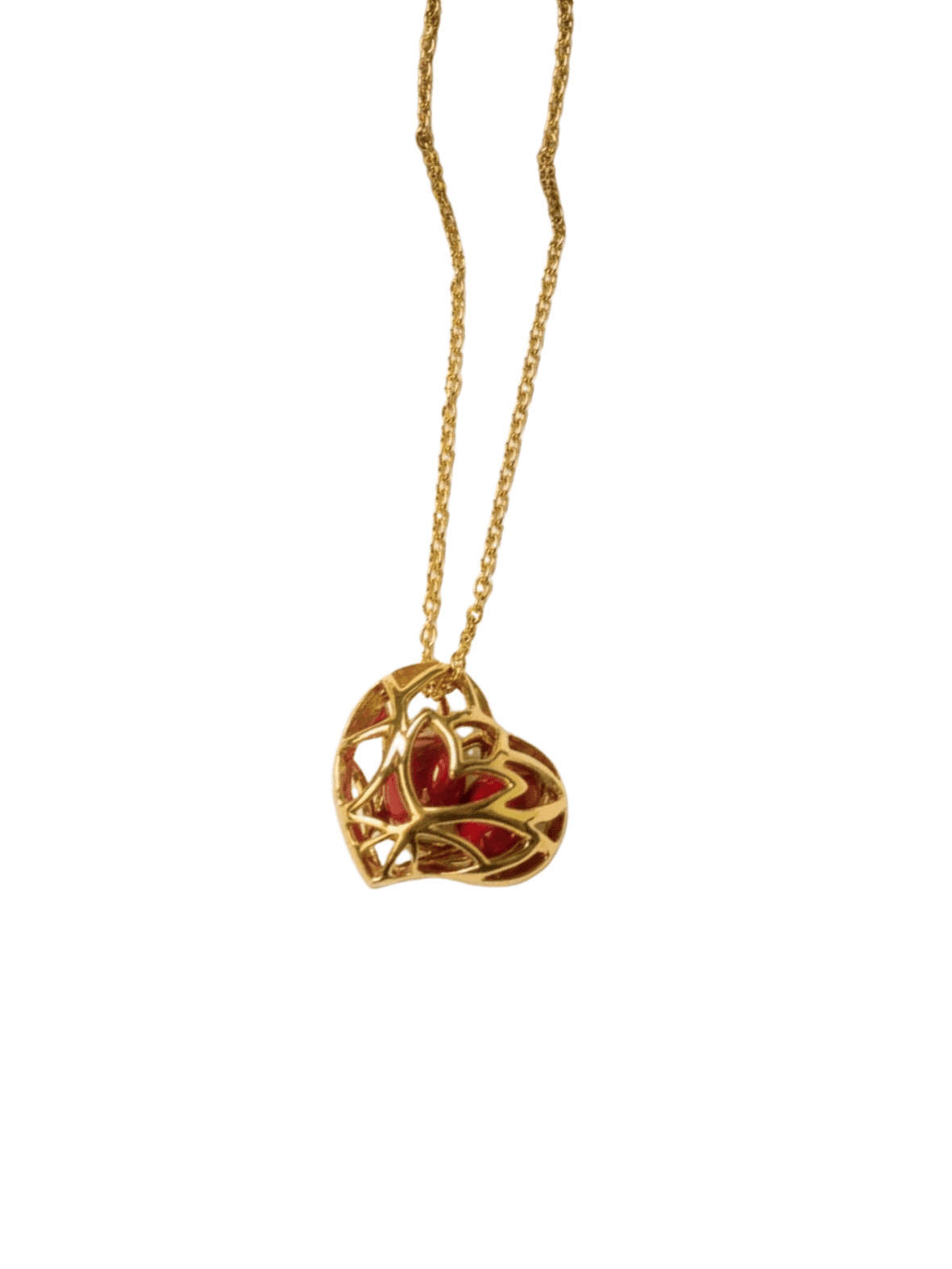 Dây chuyền hạt saga bằng bạc mạ vàng 18K