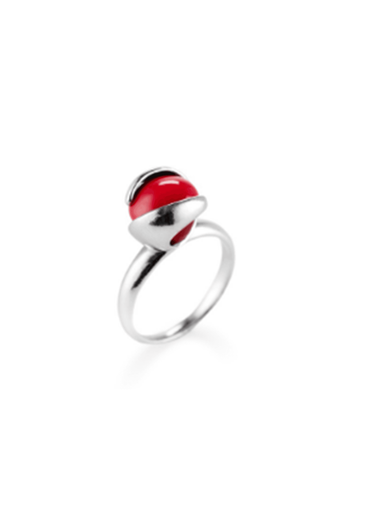 Nhẫn hạt saga mạ Rhodium - size 6