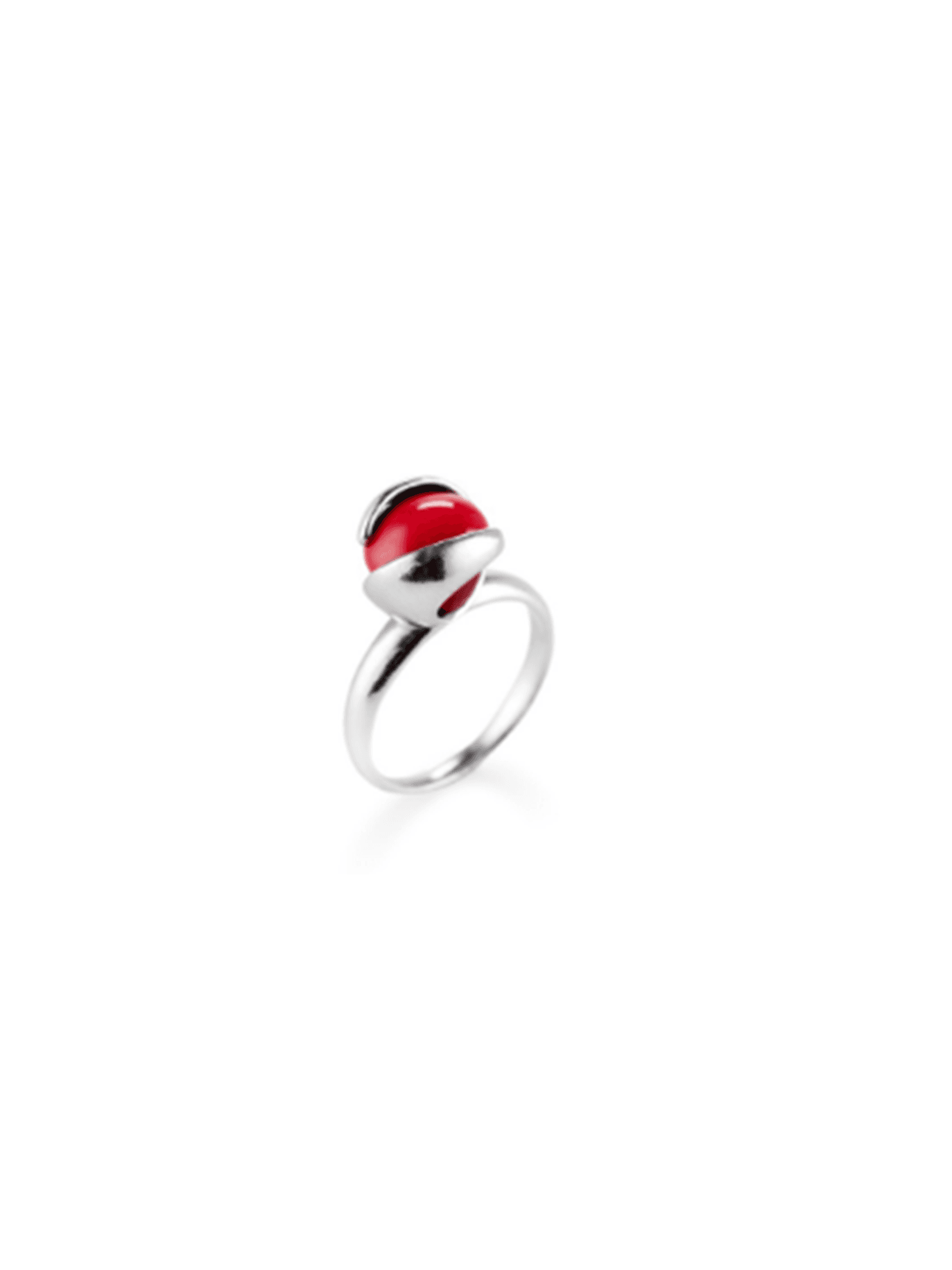 Nhẫn hạt saga mạ Rhodium - size 7