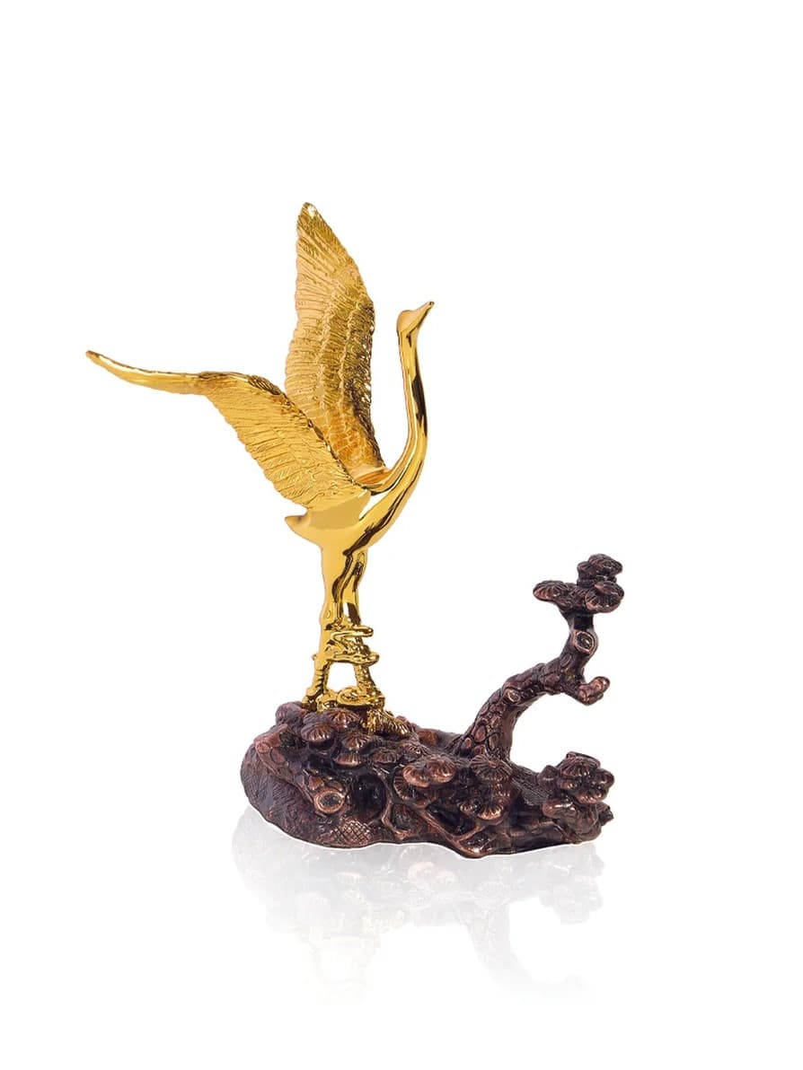 Giá đỡ danh thiếp hạc vàng