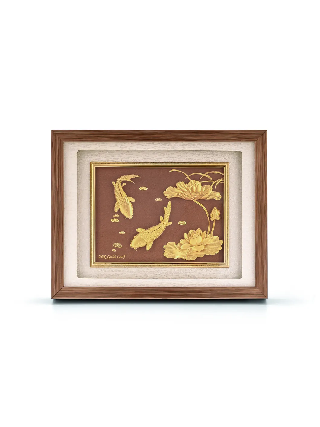 Tranh cá chép hoa sen 26x33