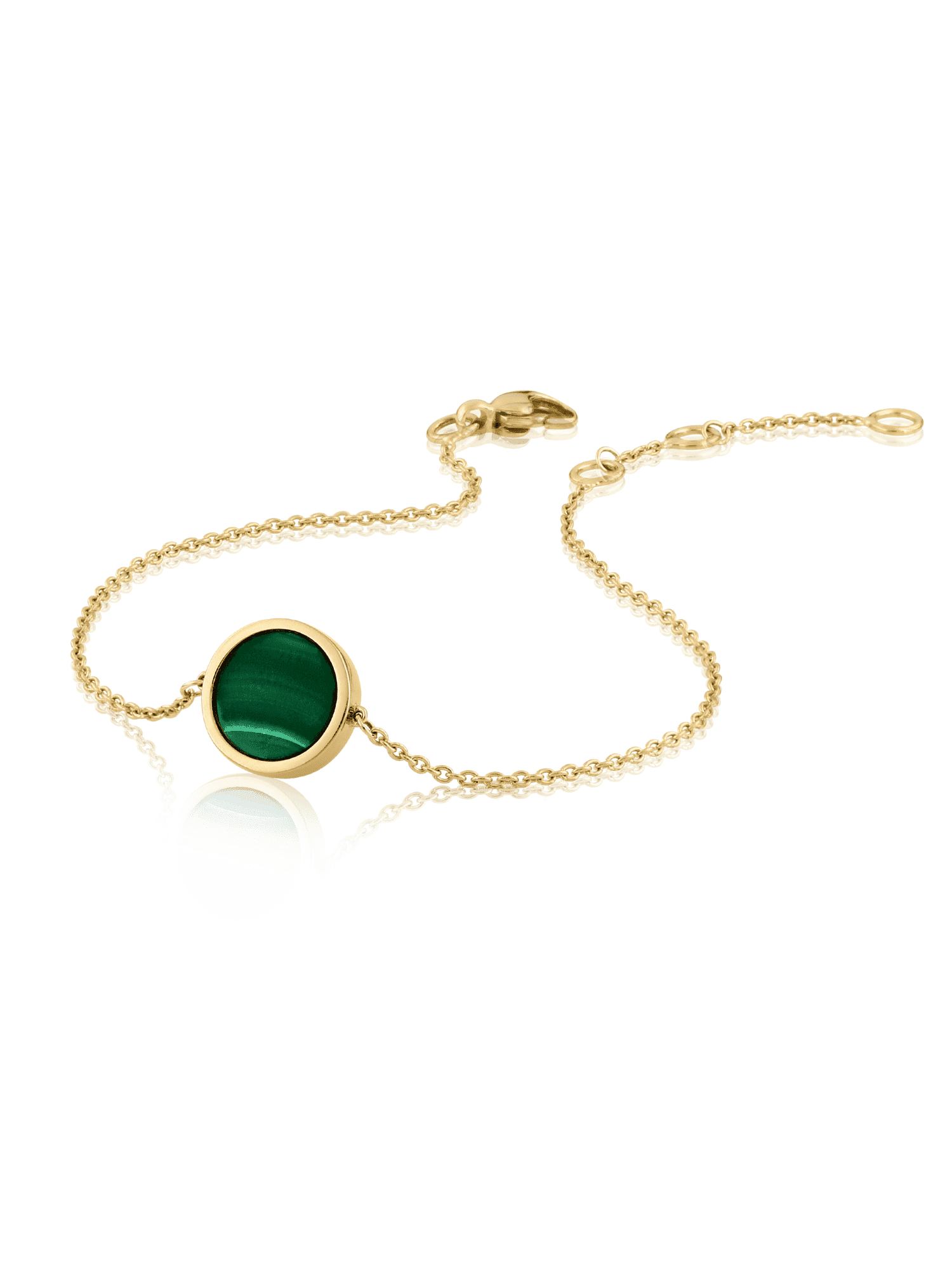 Lắc mềm Aceline vàng 18K gắn đá Khổng Tước