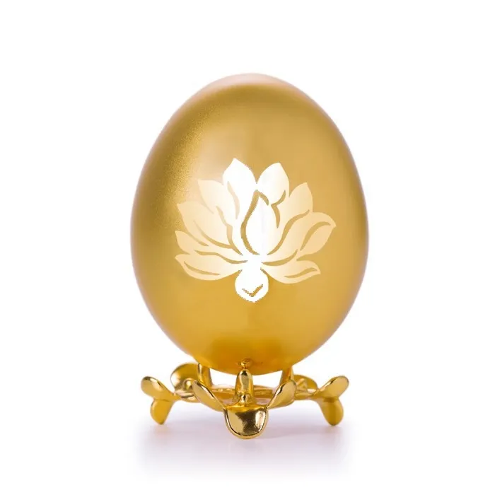 Trứng gà họa tiết bông sen