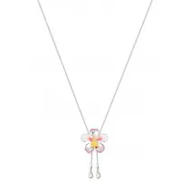 Dây chuyền Hoa lan hồng gắn đá Swarovski