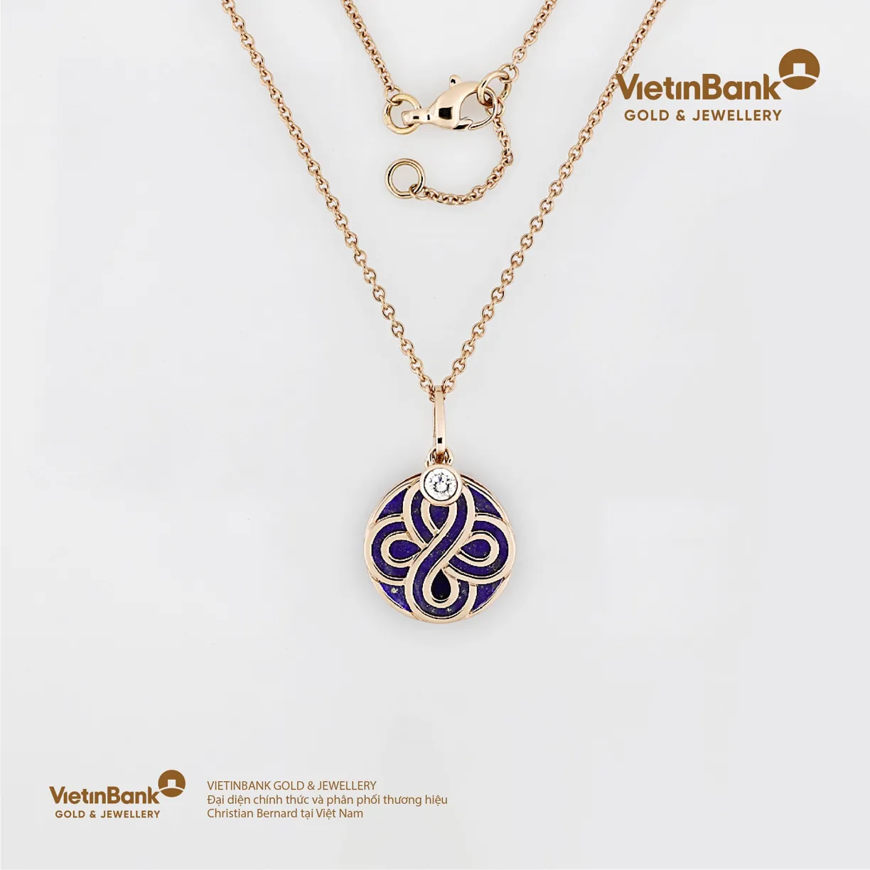 Dây chuyền Aimée vàng hồng 18K (4.351) gắn đá Lapis (4)